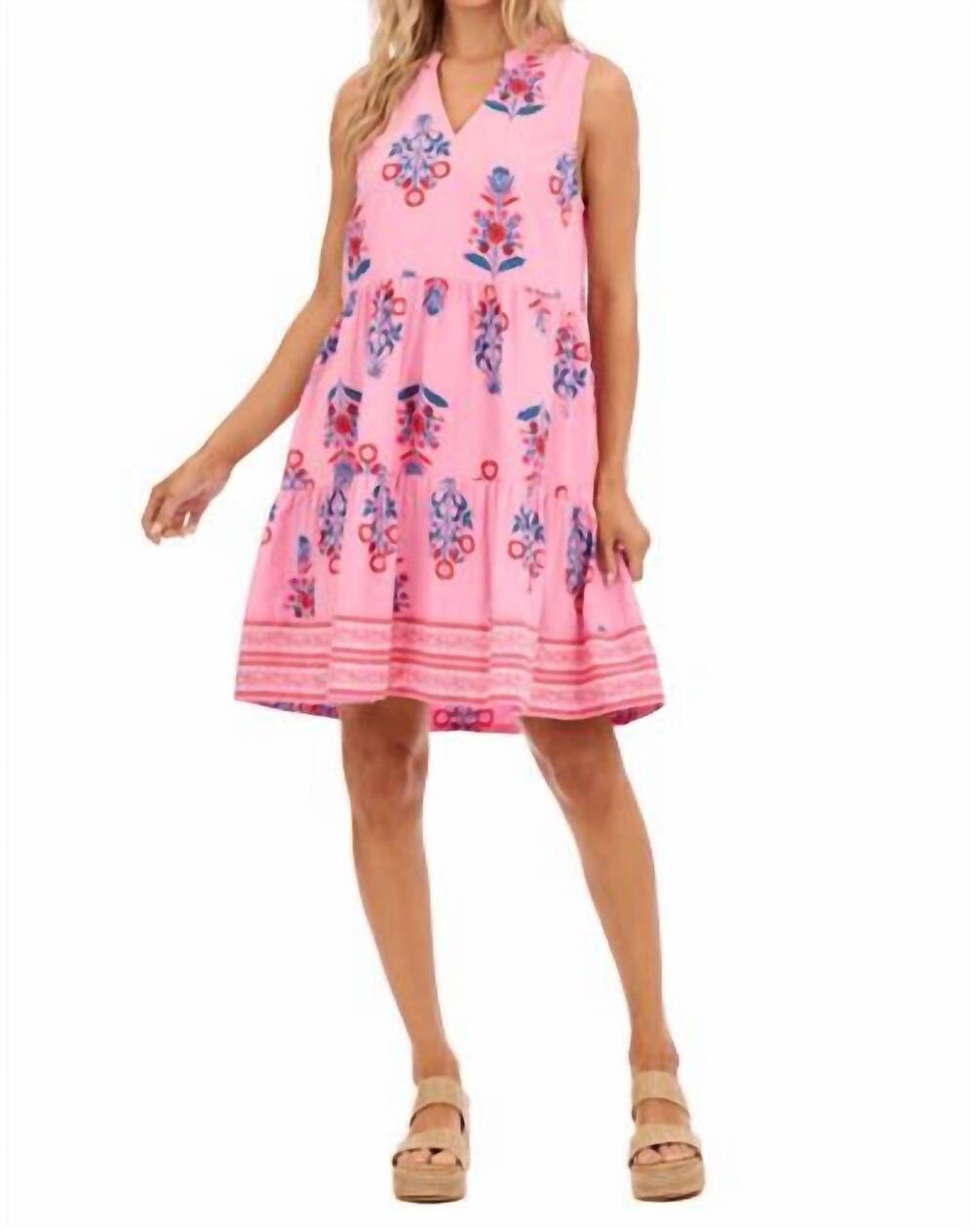 NEW MUDPIE sarajane sleeveless dress in pink
